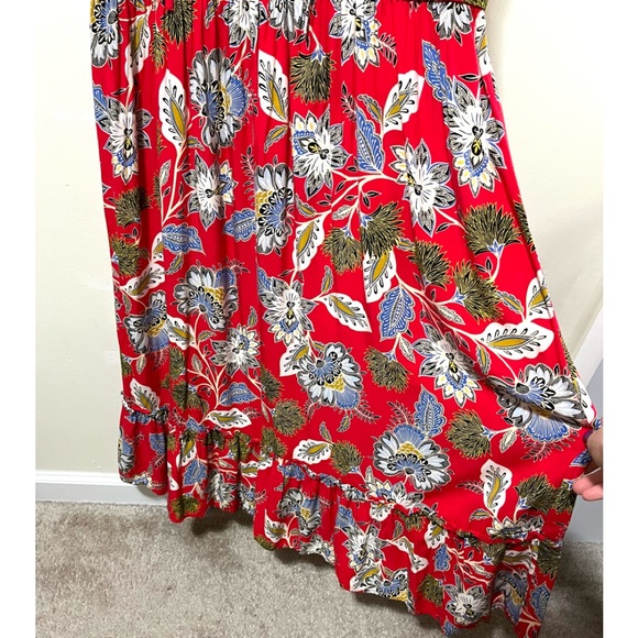 Loft Women’s Plus Size 22 Red Floral Dress - Beautiful! romantic - Picture 5 of 10